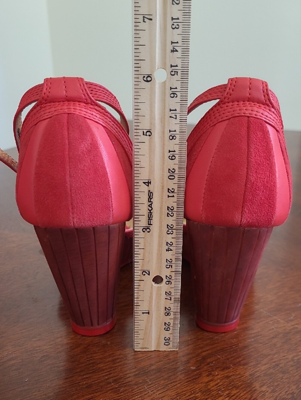 Like New, Miss L- Fire Pin-up Wedge Shoes Size 36, US 5.5-6. - Picture 4 of 15